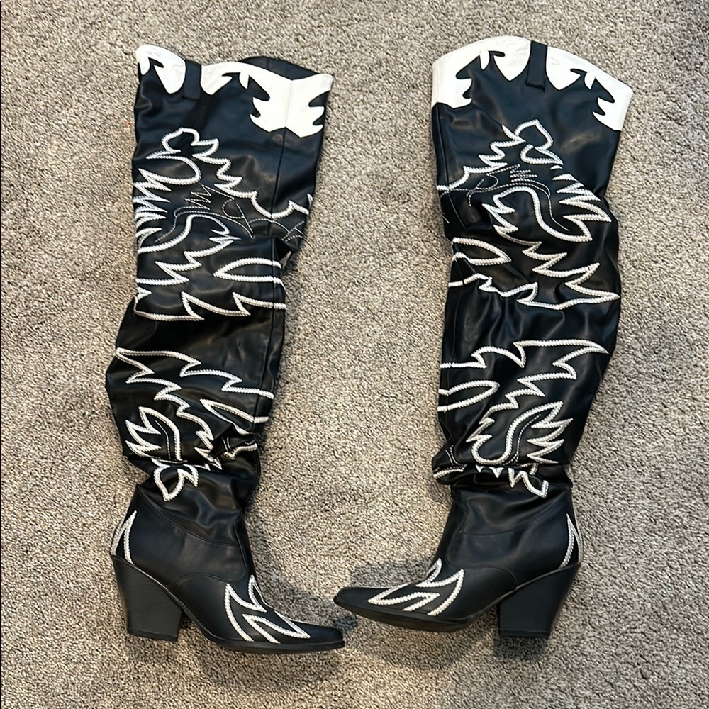 Cape Robbin thigh high cowboy boots